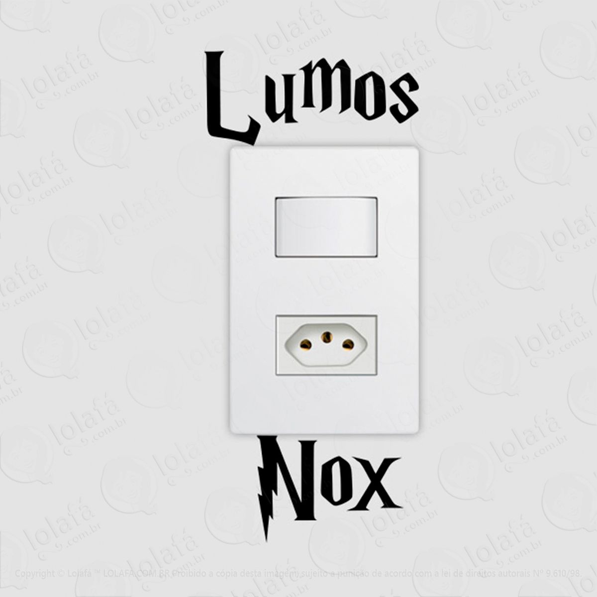 lumox nox adesivo para interruptor e tomada - mod:61