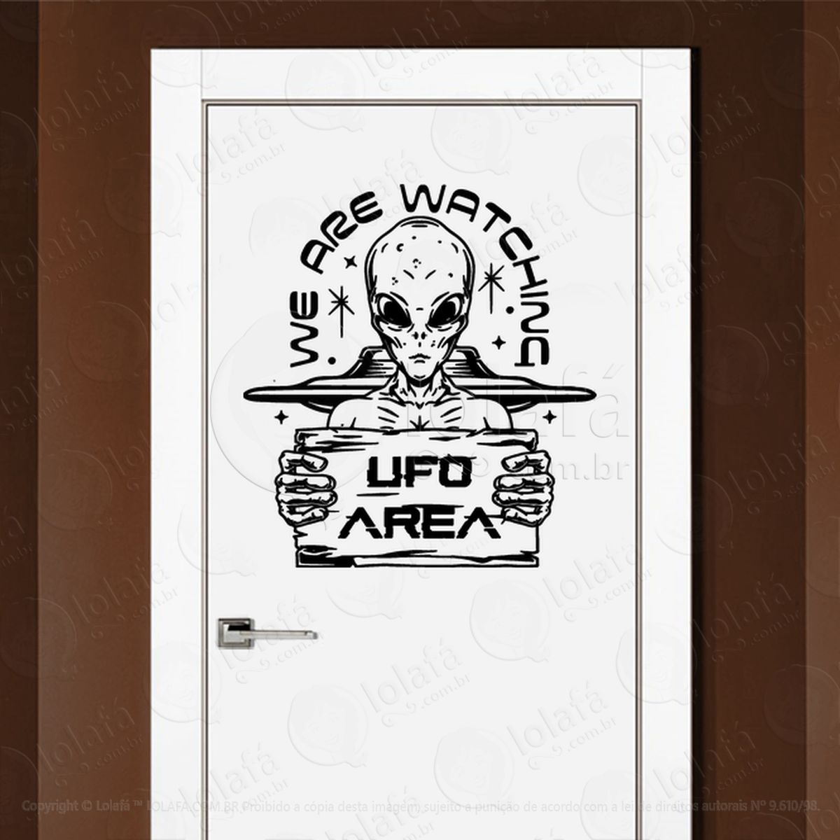 nós estamos observando Área ufo adesivos alienígenas intergalácticos mod:43