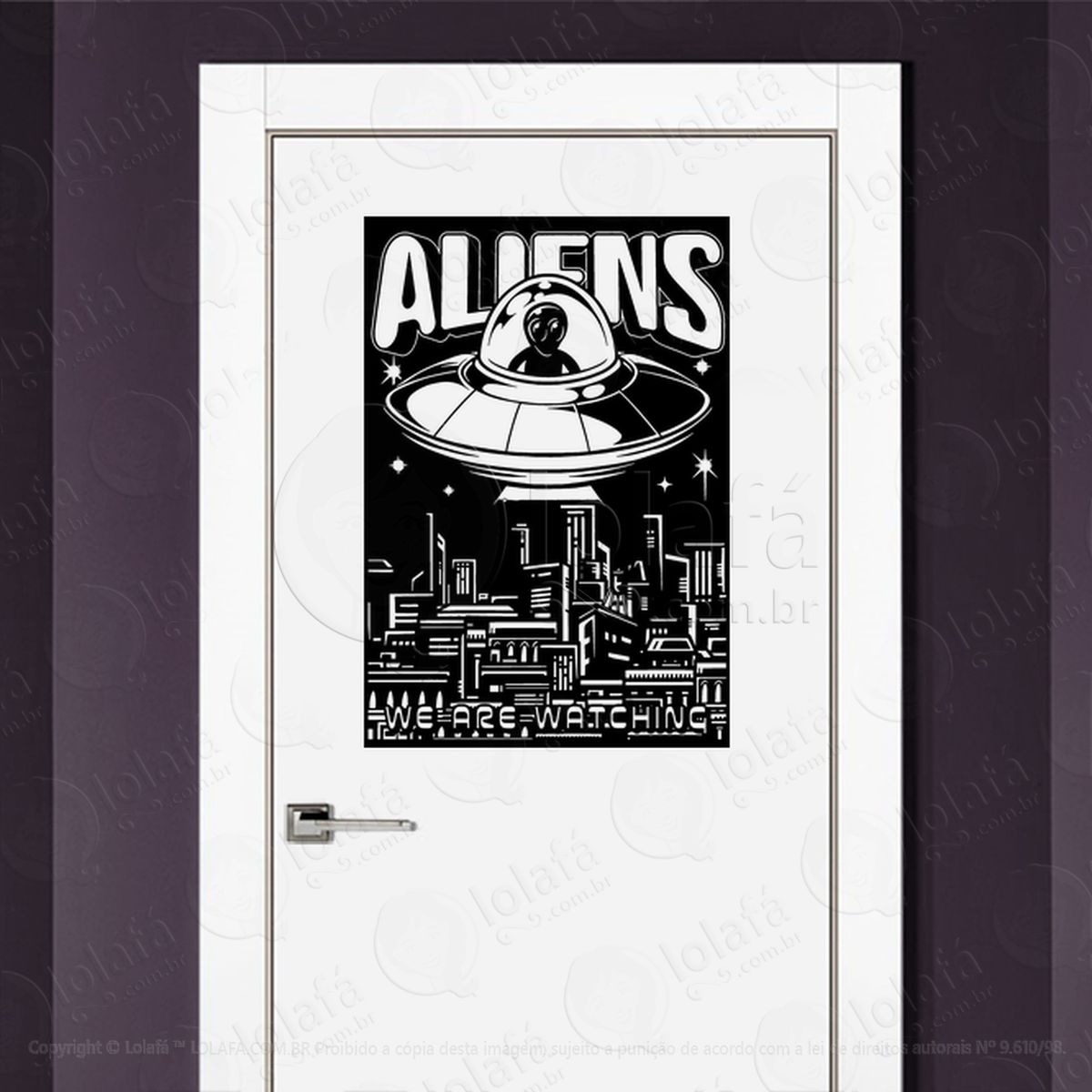 aliens nós estamos observando adesivos alienígenas intergalácticos mod:54