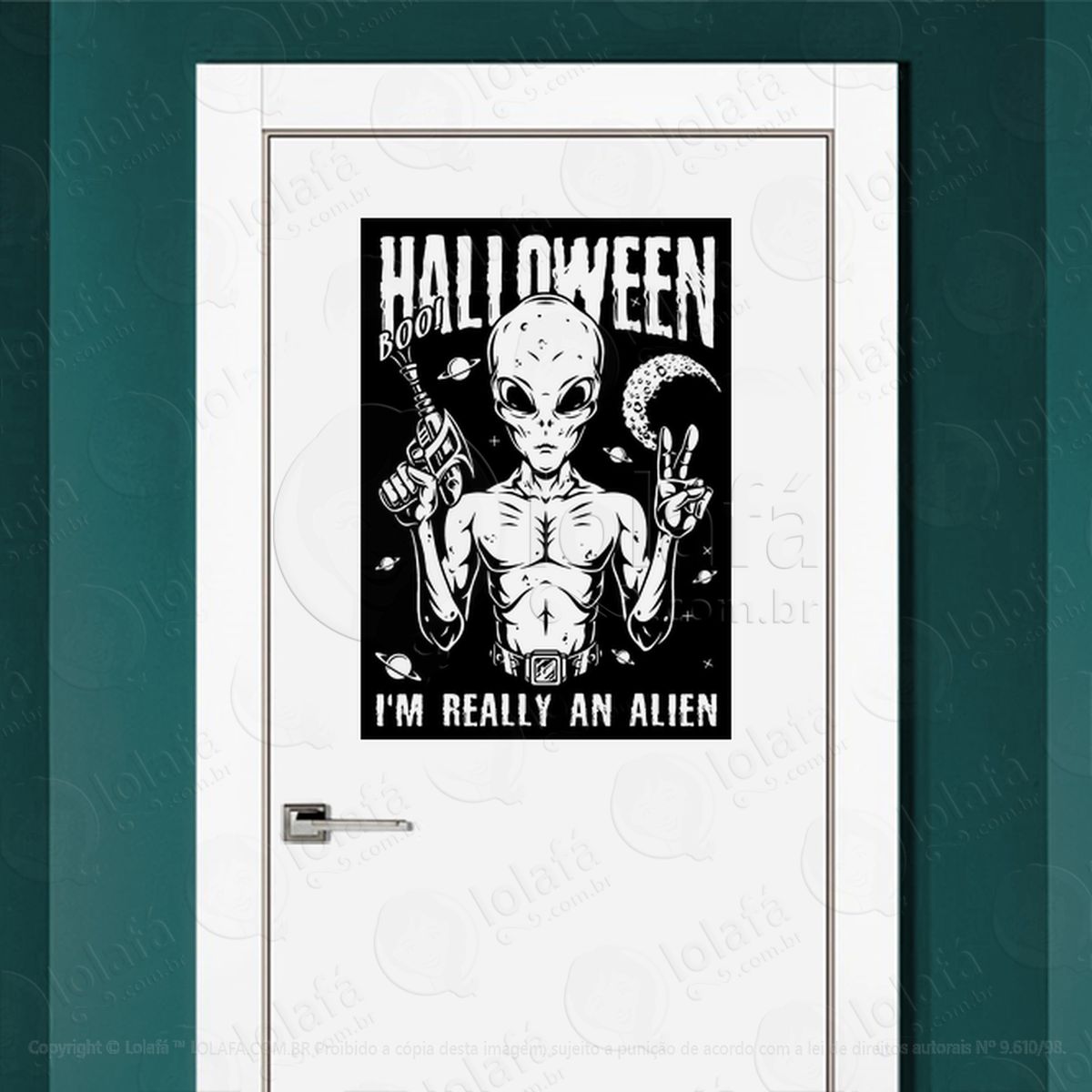 halloween eu sou realmente um alienígena adesivos alienígenas intergalácticos mod:73