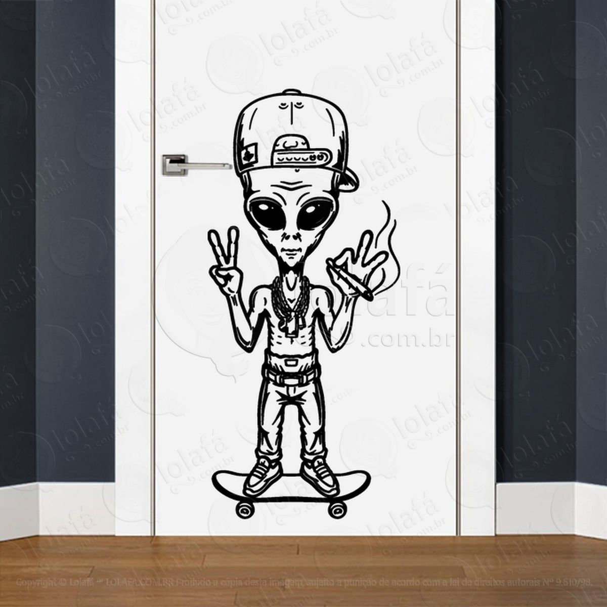 alien skatista adesivos alienígenas intergalácticos mod:81