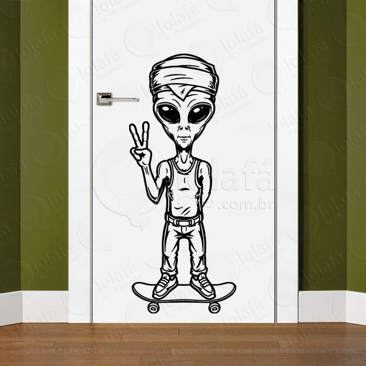 alien skatista adesivos alienígenas intergalácticos mod:82