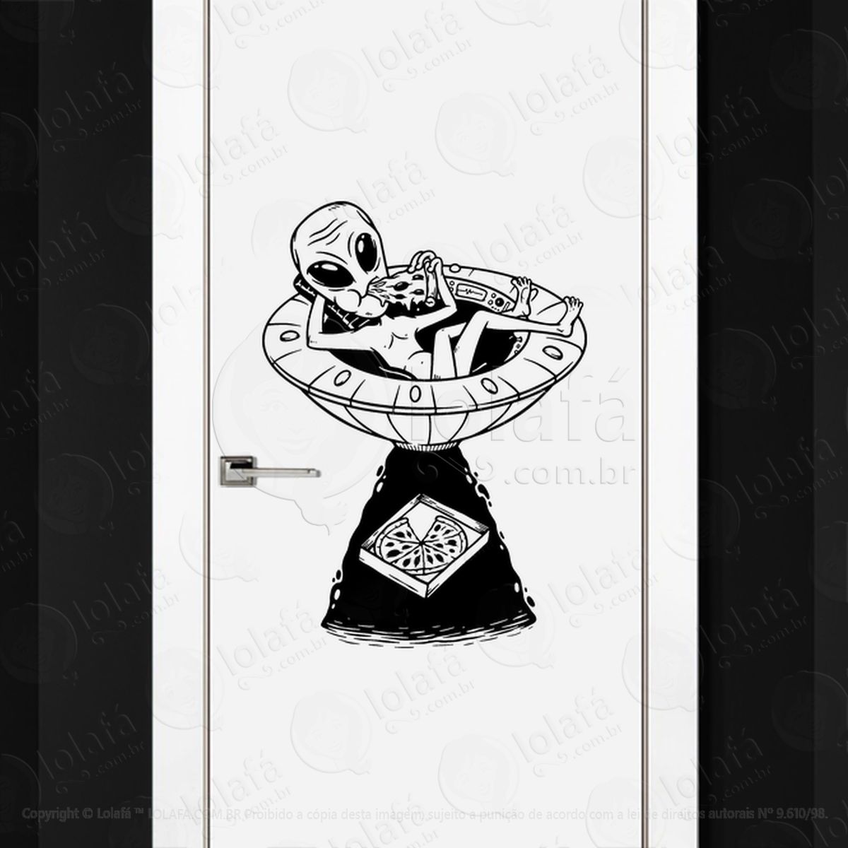alien amo pizza adesivos alienígenas intergalácticos mod:110