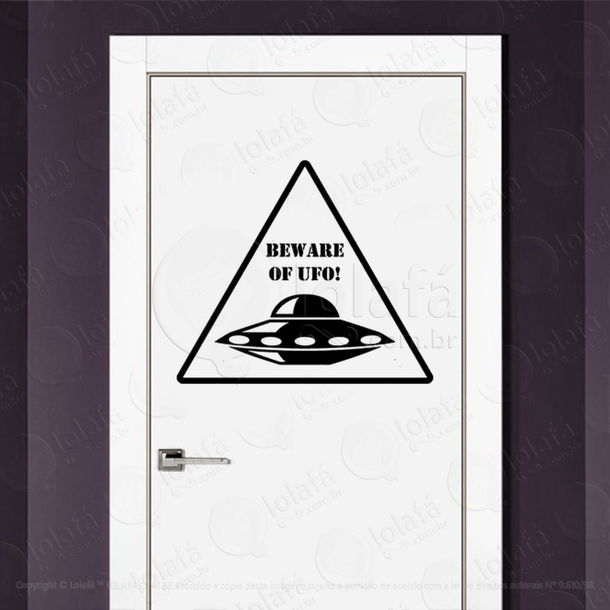 Cuidado com UFO OVNIs Adesivos Alienígenas Intergalácticos Mod:160
