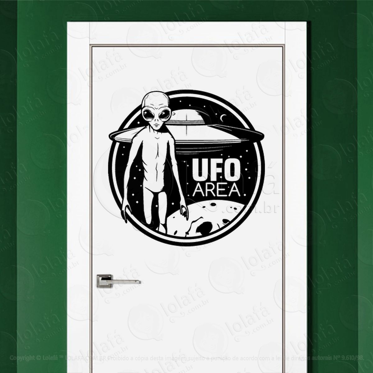 Área ufo ovni adesivos alienígenas intergalácticos mod:181
