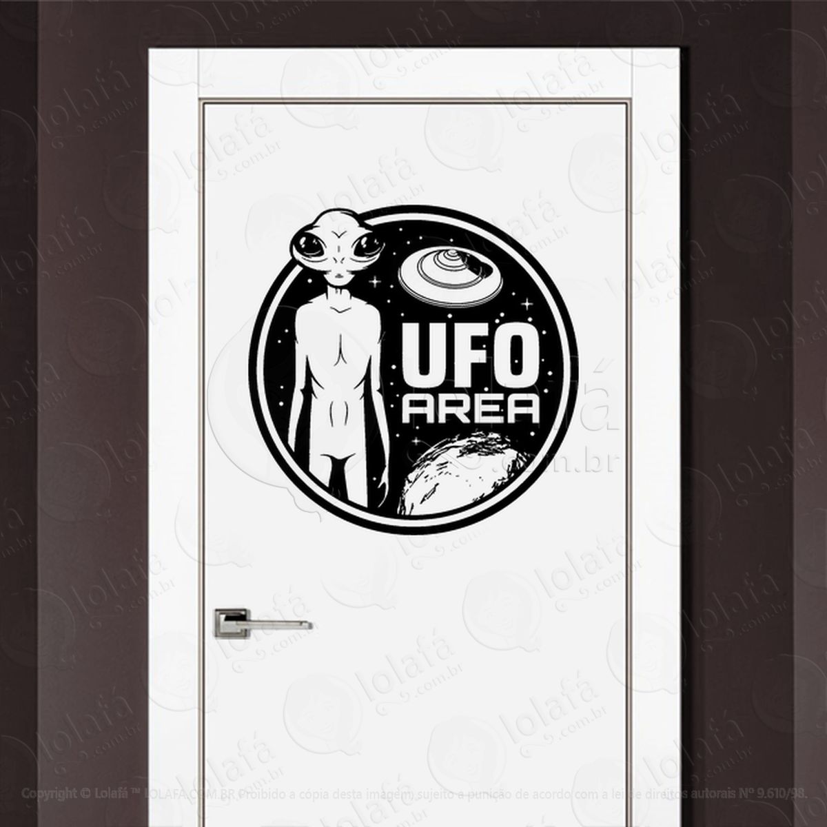 Área ufo ovni adesivos alienígenas intergalácticos mod:185