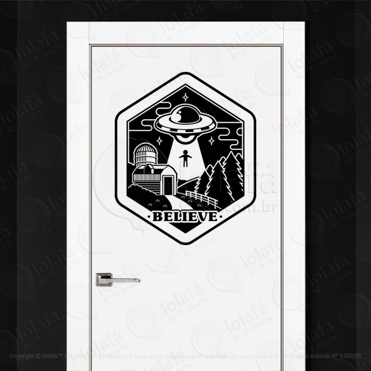 Acredite Adesivos Alienígenas Intergalácticos Mod:222