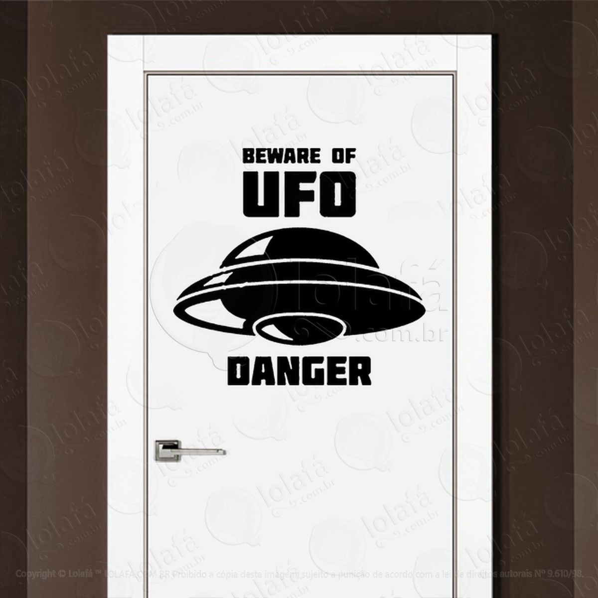 Perigo Cuidado com UFO OVNI Adesivos Alienígenas Intergalácticos Mod:305