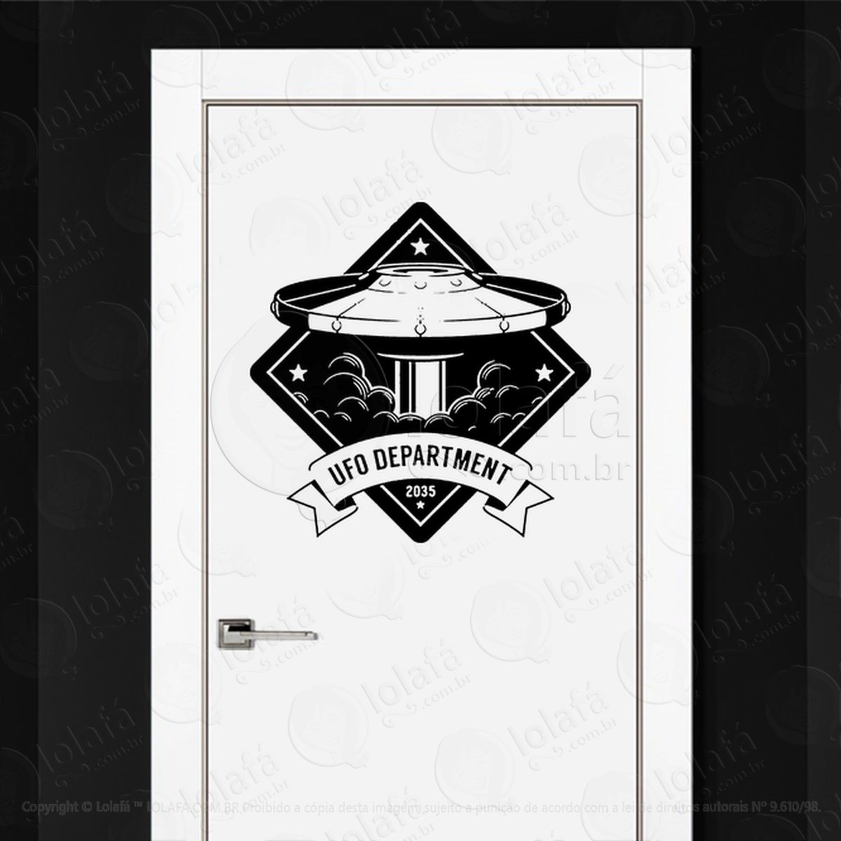 departamento ufo ovni adesivos alienígenas intergalácticos mod:365