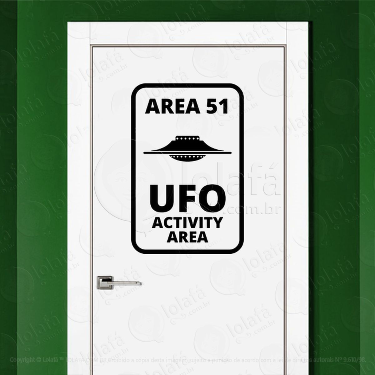 Área 51 Área de atividade de ovnis adesivos alienígenas intergalácticos mod:392