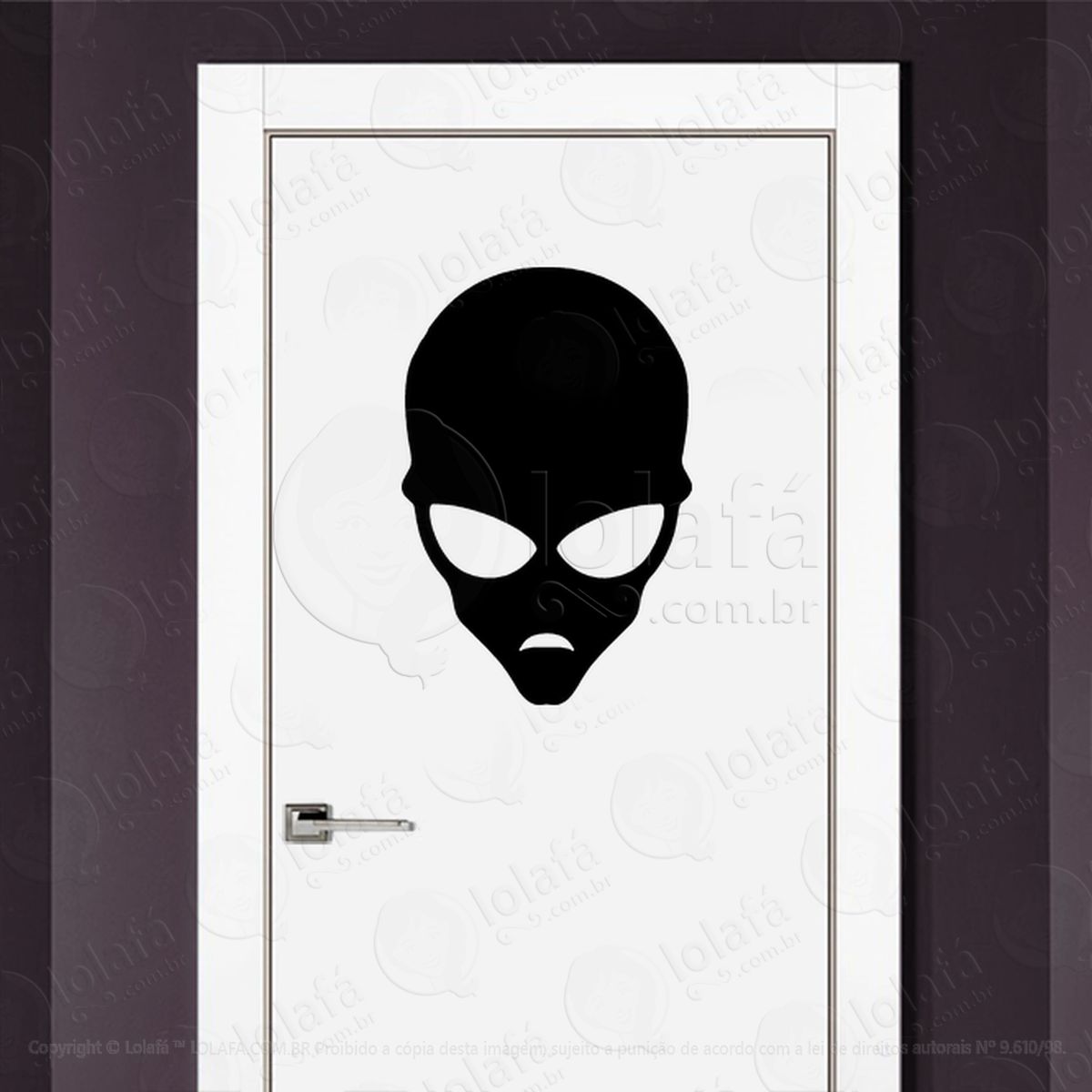 Alien Estelar Adesivo Alienígena de Parede para Quarto, Porta e Vidro - Mod:408