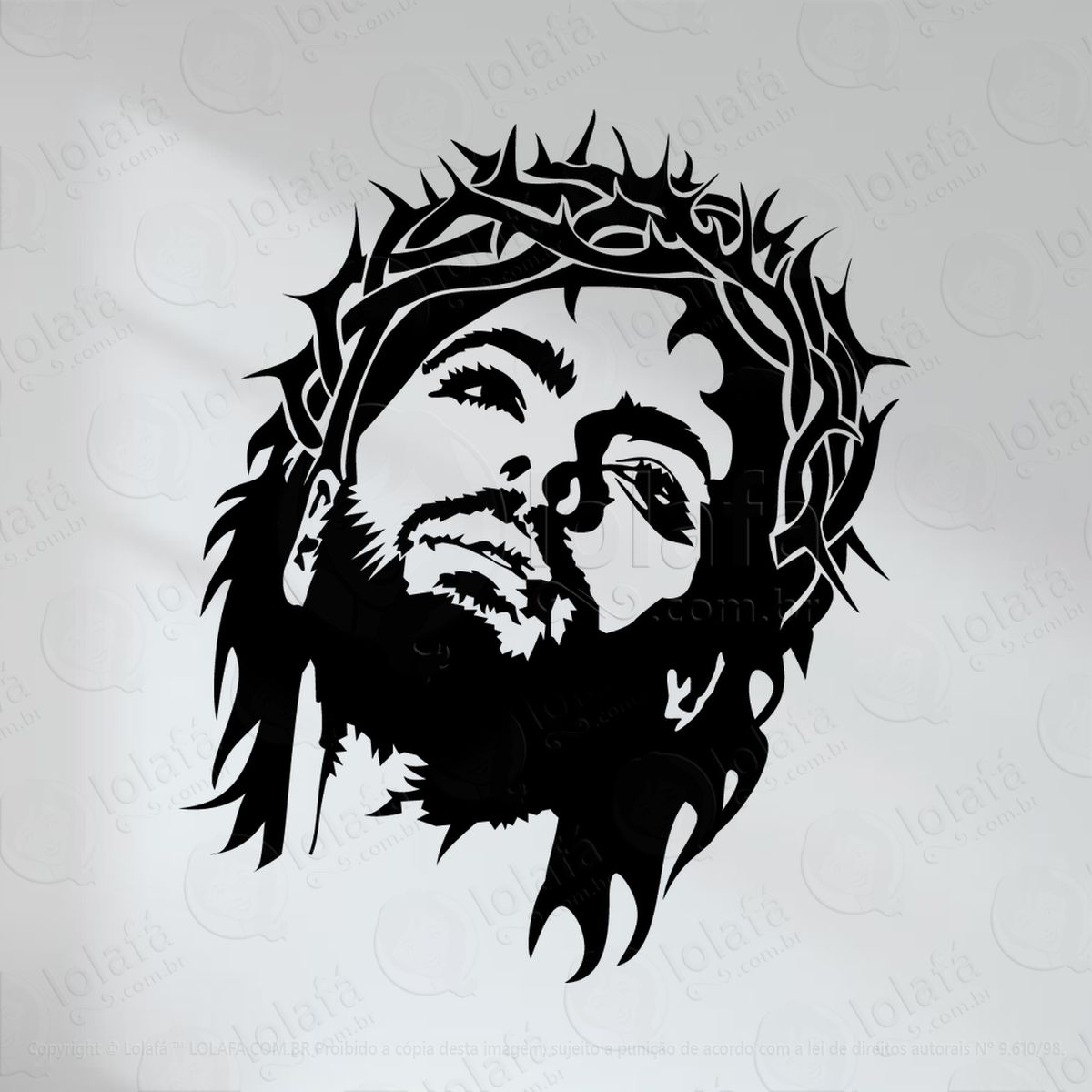 jesus cristo adesivo de parede decorativo para casa, quarto, sala e vidro mod:2