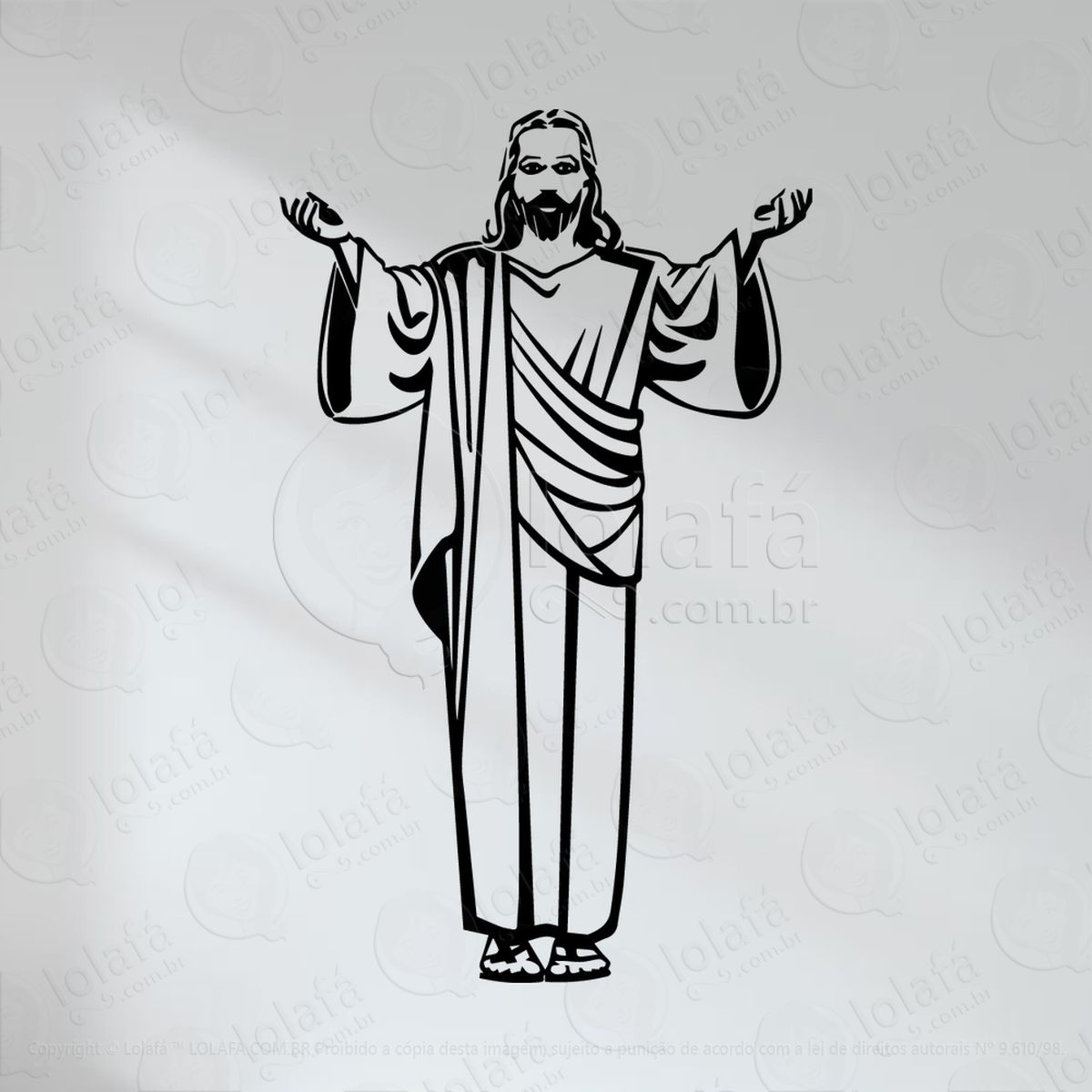 jesus cristo adesivo de parede decorativo para casa, quarto, sala e vidro mod:6