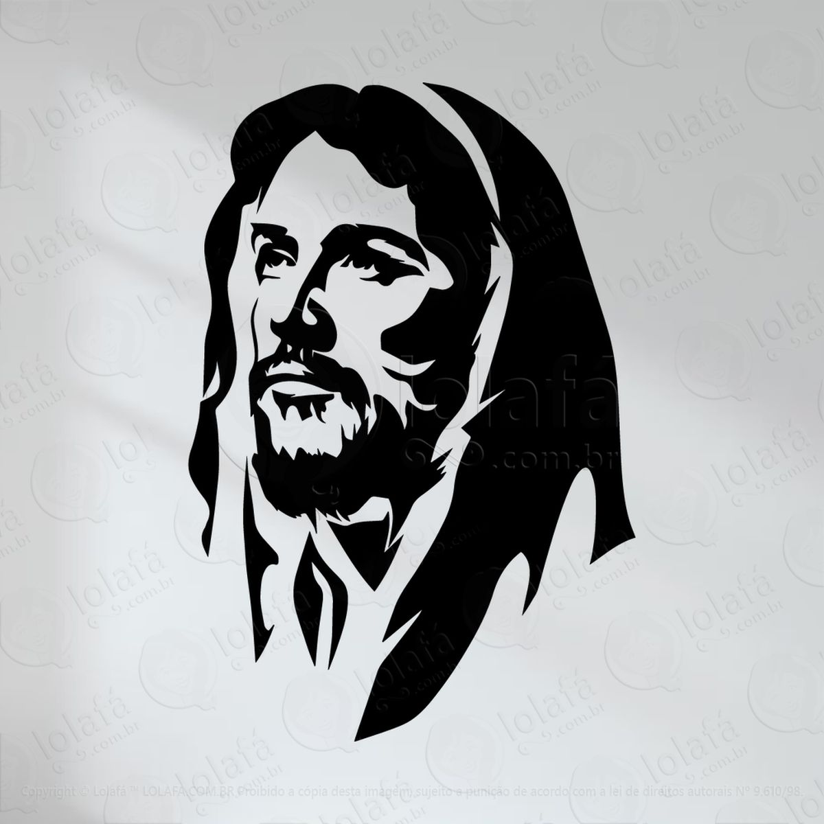 jesus cristo adesivo de parede decorativo para casa, quarto, sala e vidro mod:9