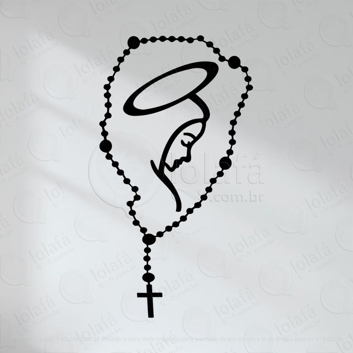 terço adesivo de parede decorativo para casa, quarto, sala e vidro mod:18