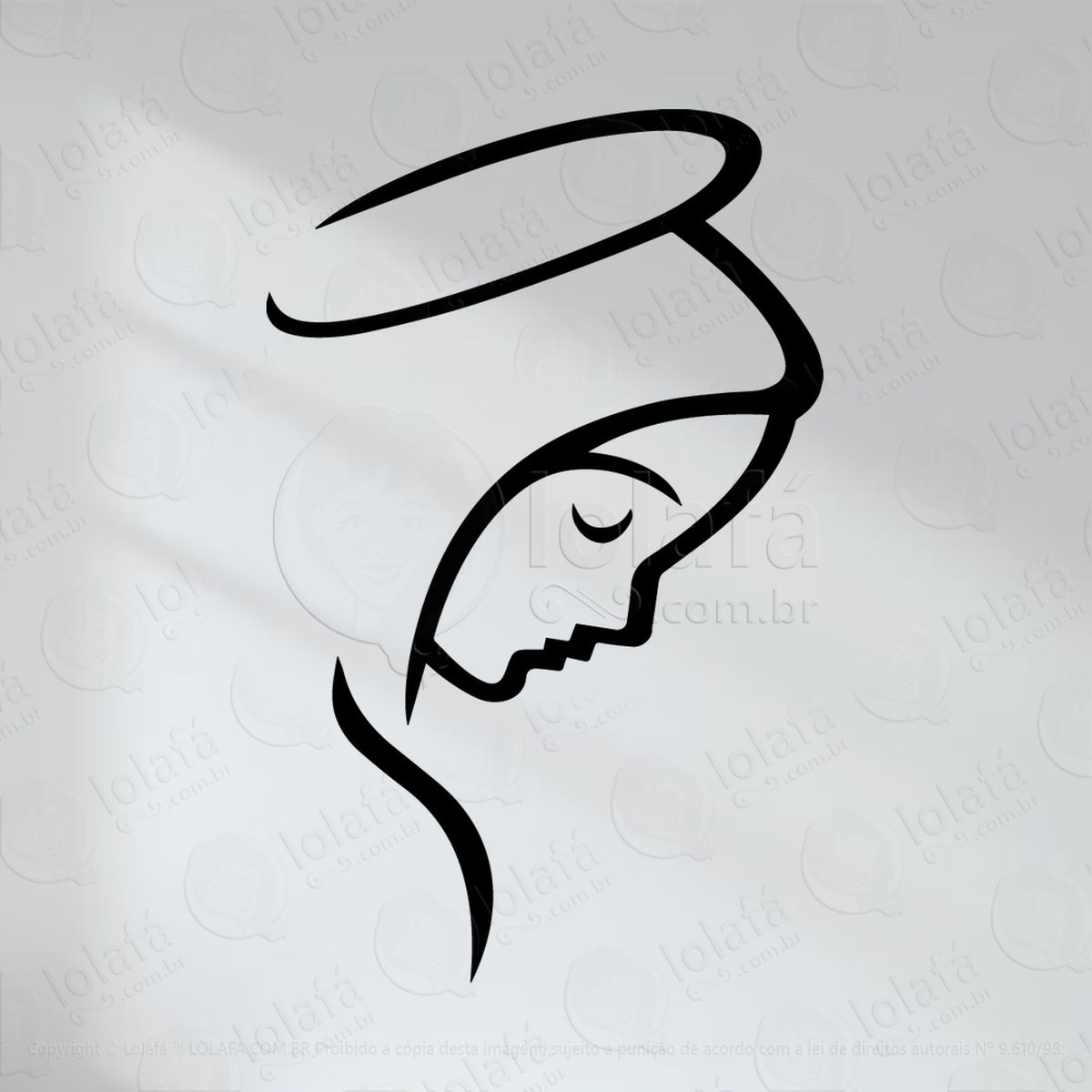 nossa senhora adesivo de parede decorativo para casa, quarto, sala e vidro mod:21