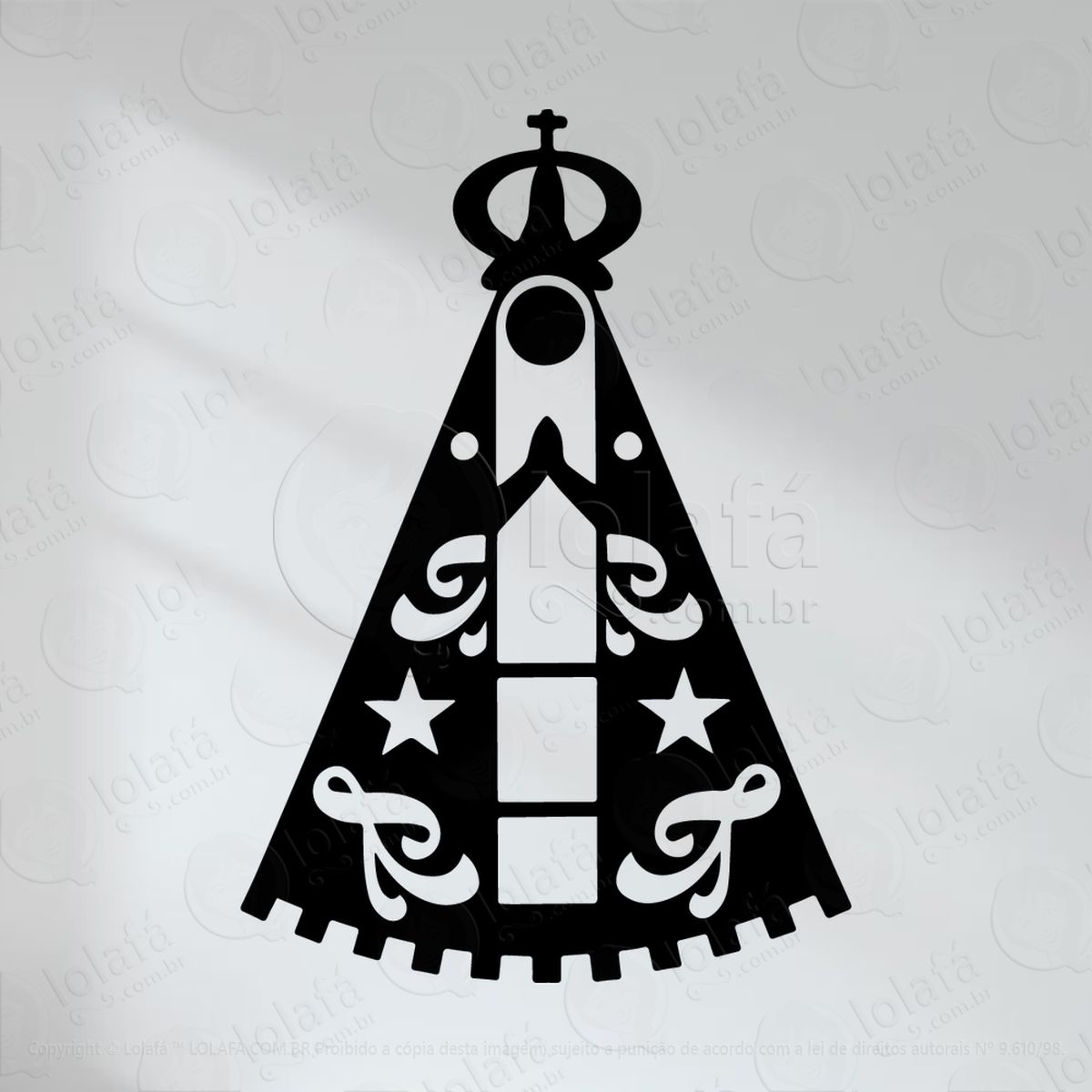 nossa senhora aparecida adesivo de parede decorativo para casa, quarto, sala e vidro mod:26