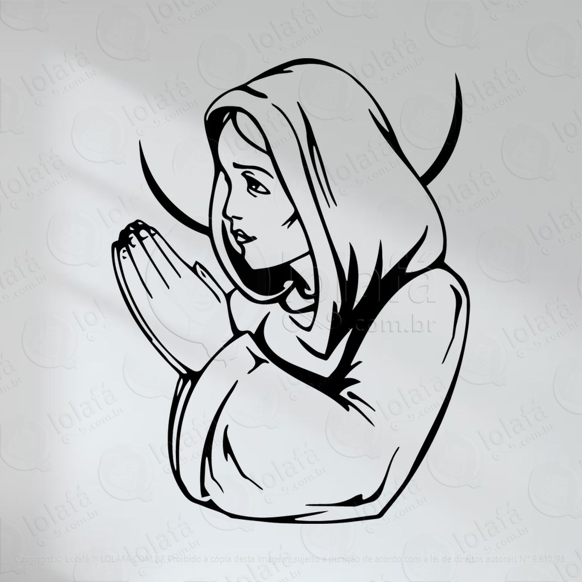 maria de nazaré adesivos religiosos mod:43