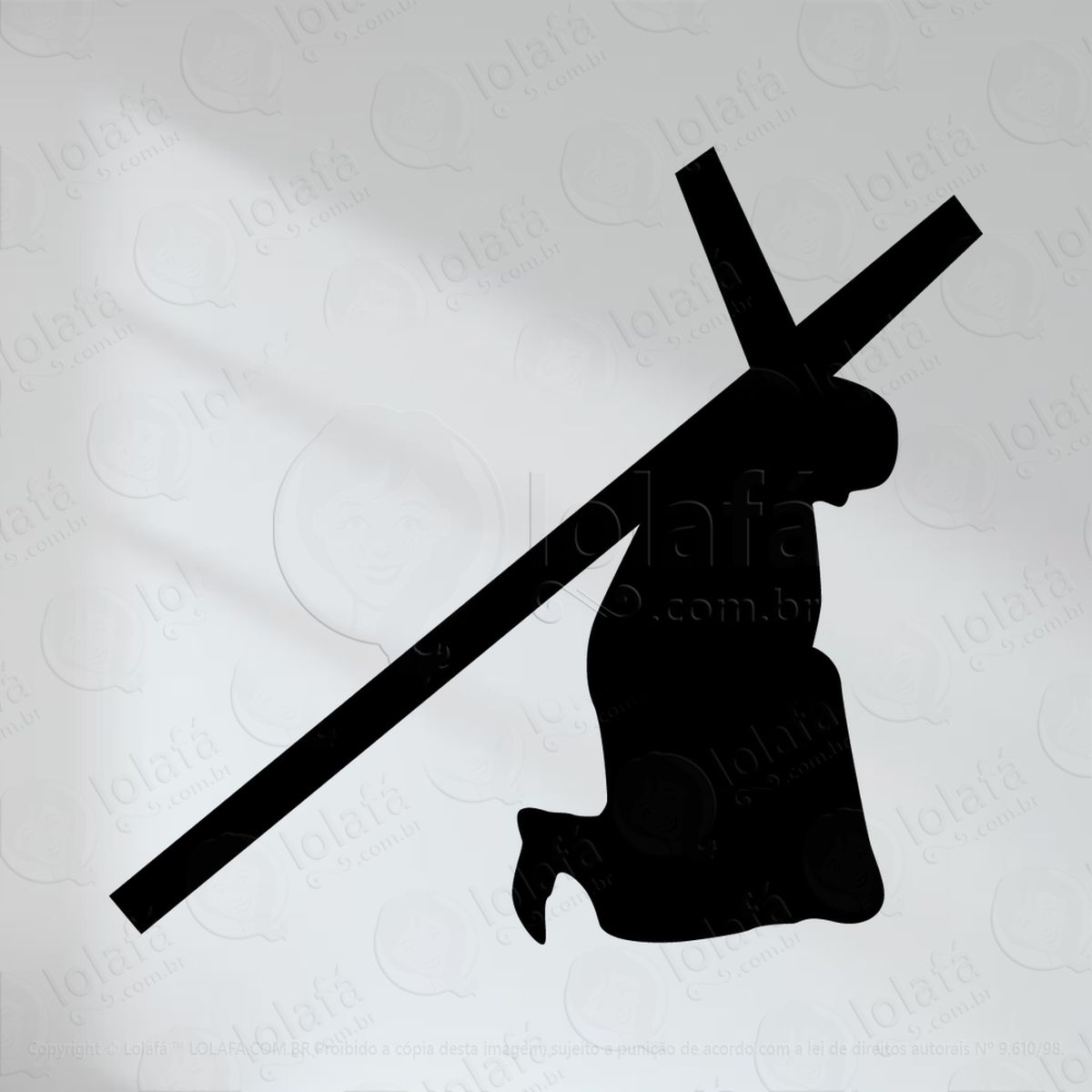 Jesus Cristo Adesivo de Parede Decorativo para Casa, Quarto, Sala e Vidro - Mod:65