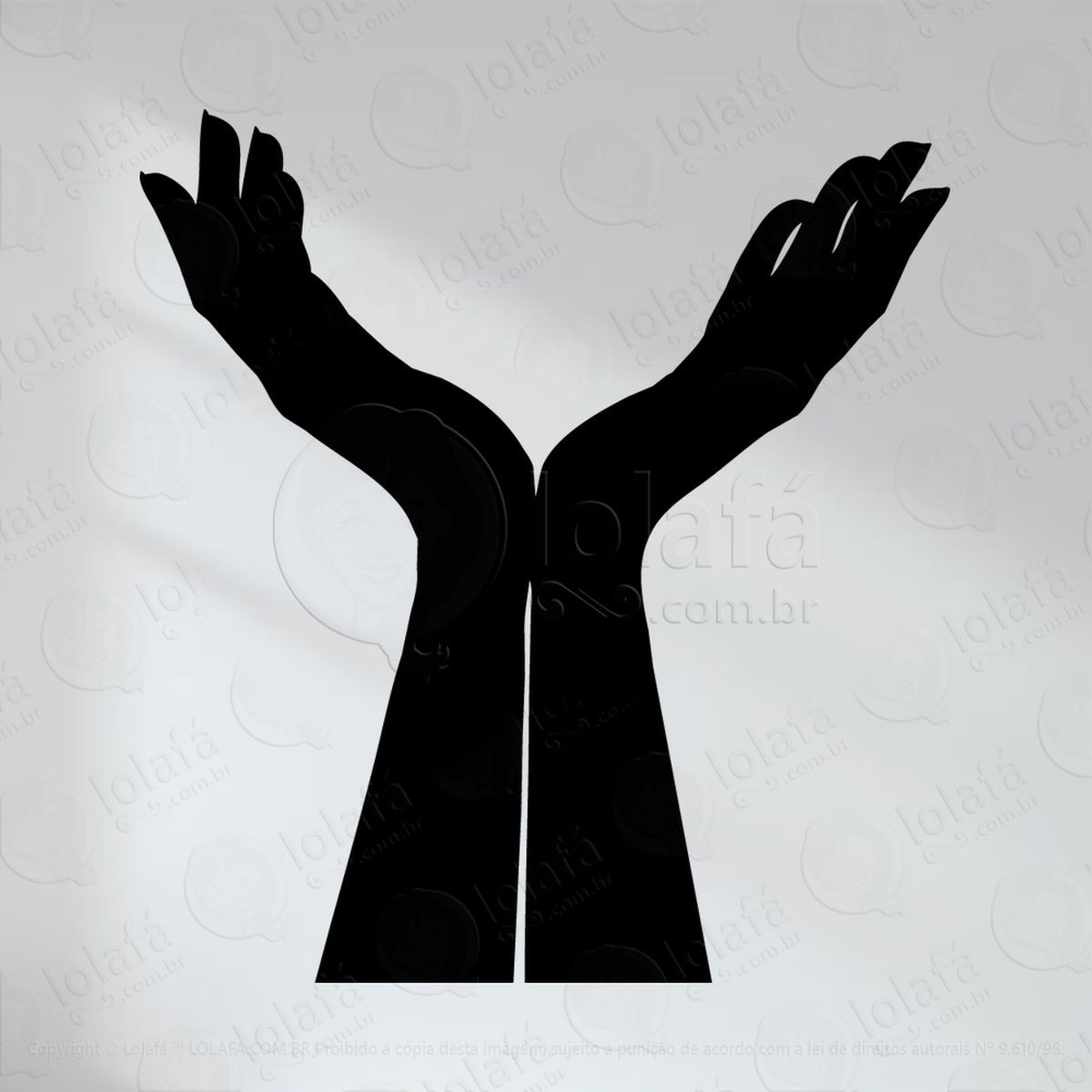 mãos a louvar adesivos religiosos mod:68