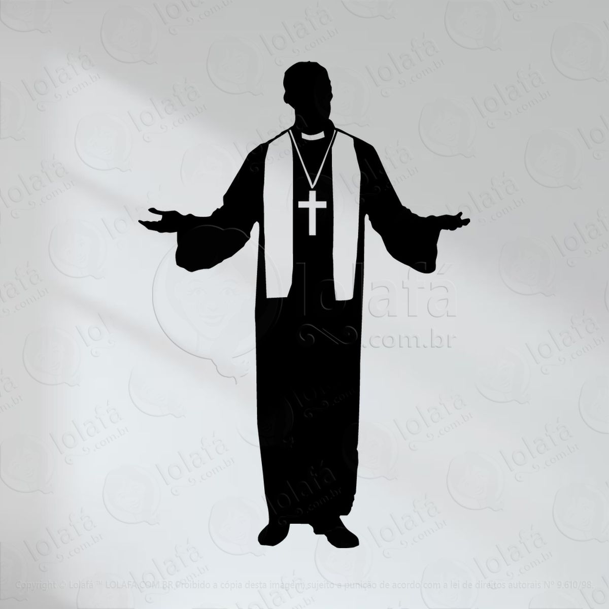 Padre Adesivo de Parede Decorativo para Casa, Quarto, Sala e Vidro - Mod:87