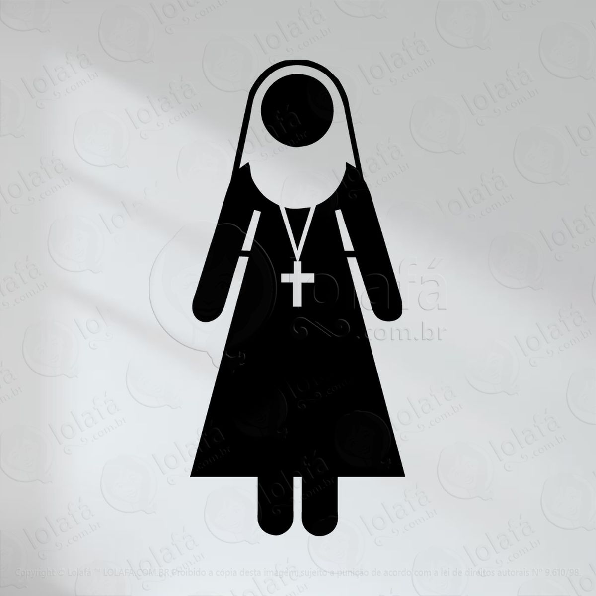 freira adesivos religiosos mod:96