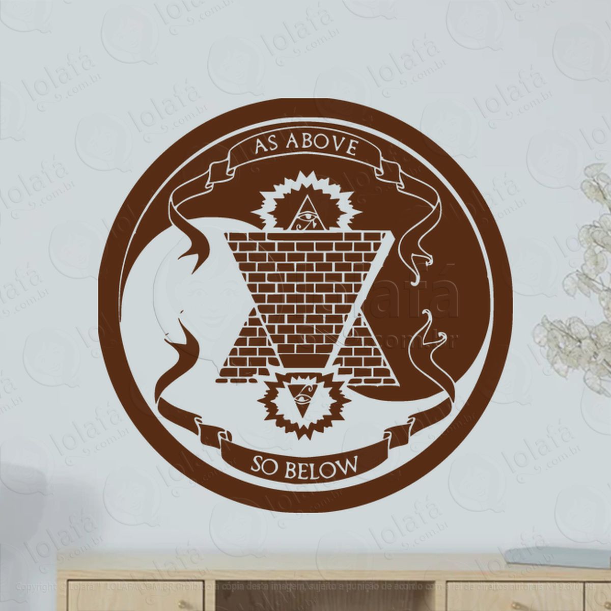as above so below wheel adesivos para altar ocultista mod:3