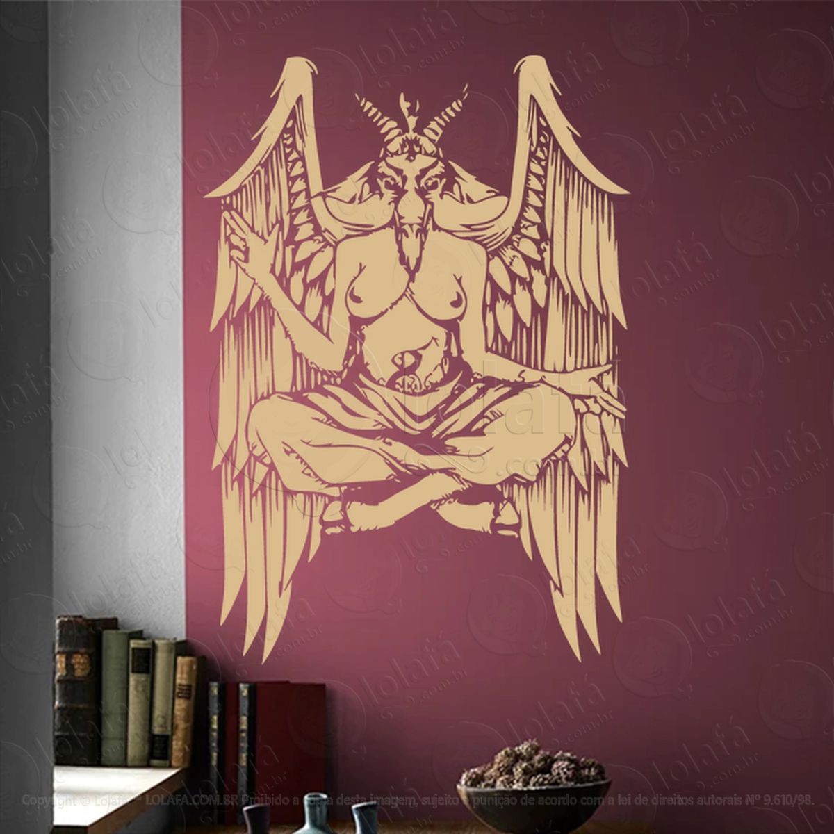 baphomet adesivos para altar ocultista mod:4