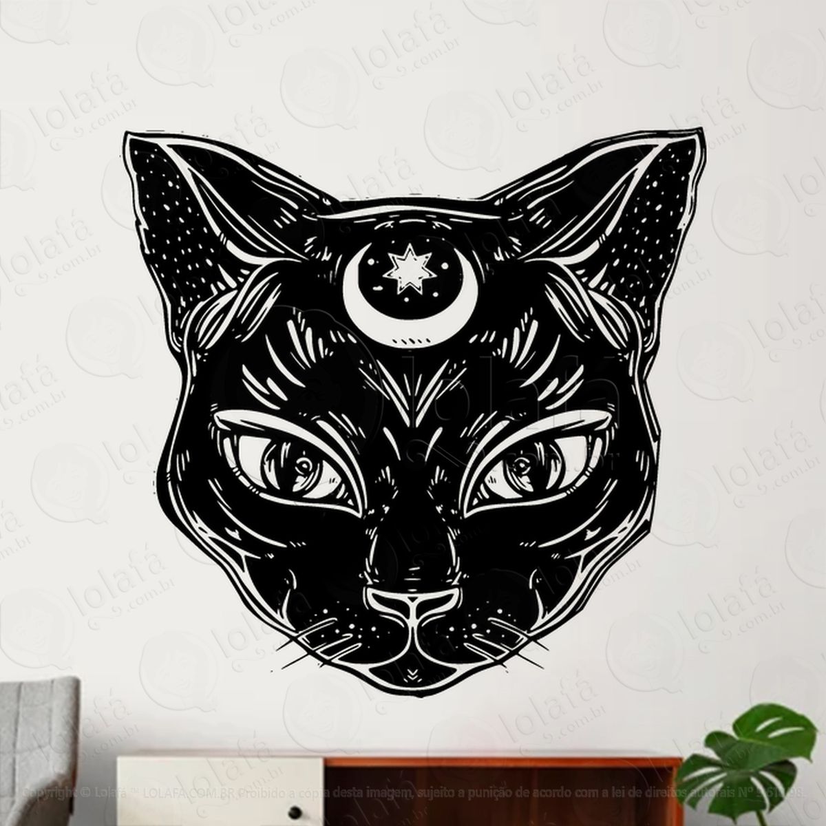 gato preto black cat adesivos para altar ocultista mod:7