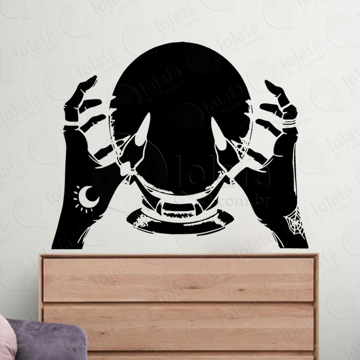 bola de cristal crystal ball adesivos para altar ocultista mod:11