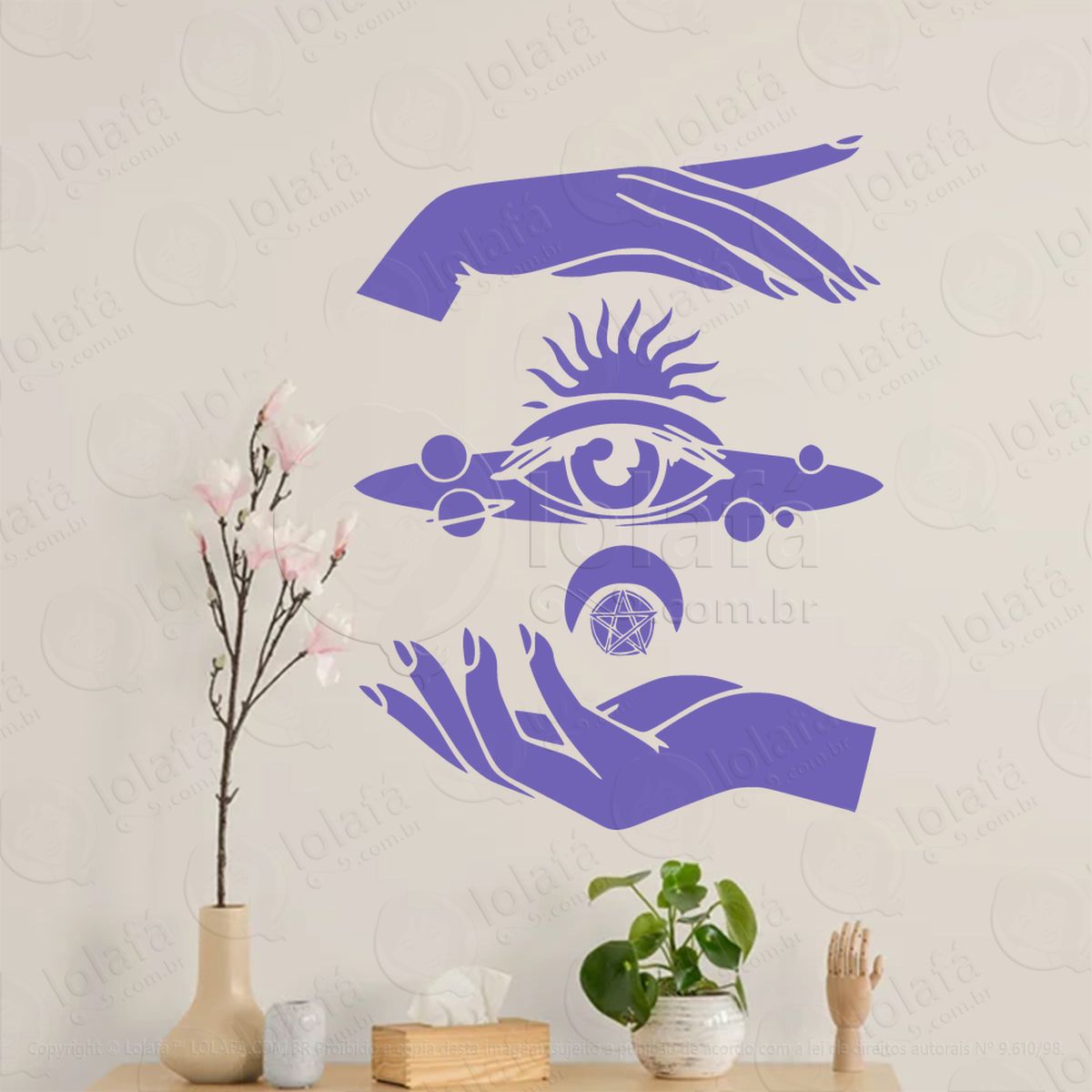mãos e olhos hands and eye adesivos para altar ocultista mod:22