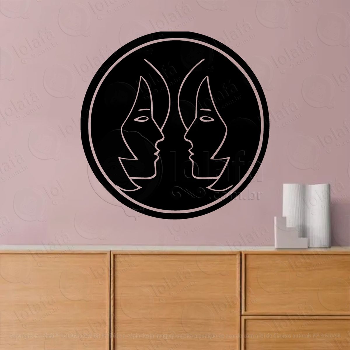 mandala signo de gêmeos astrologia gemini adesivos para altar ocultista mod:35