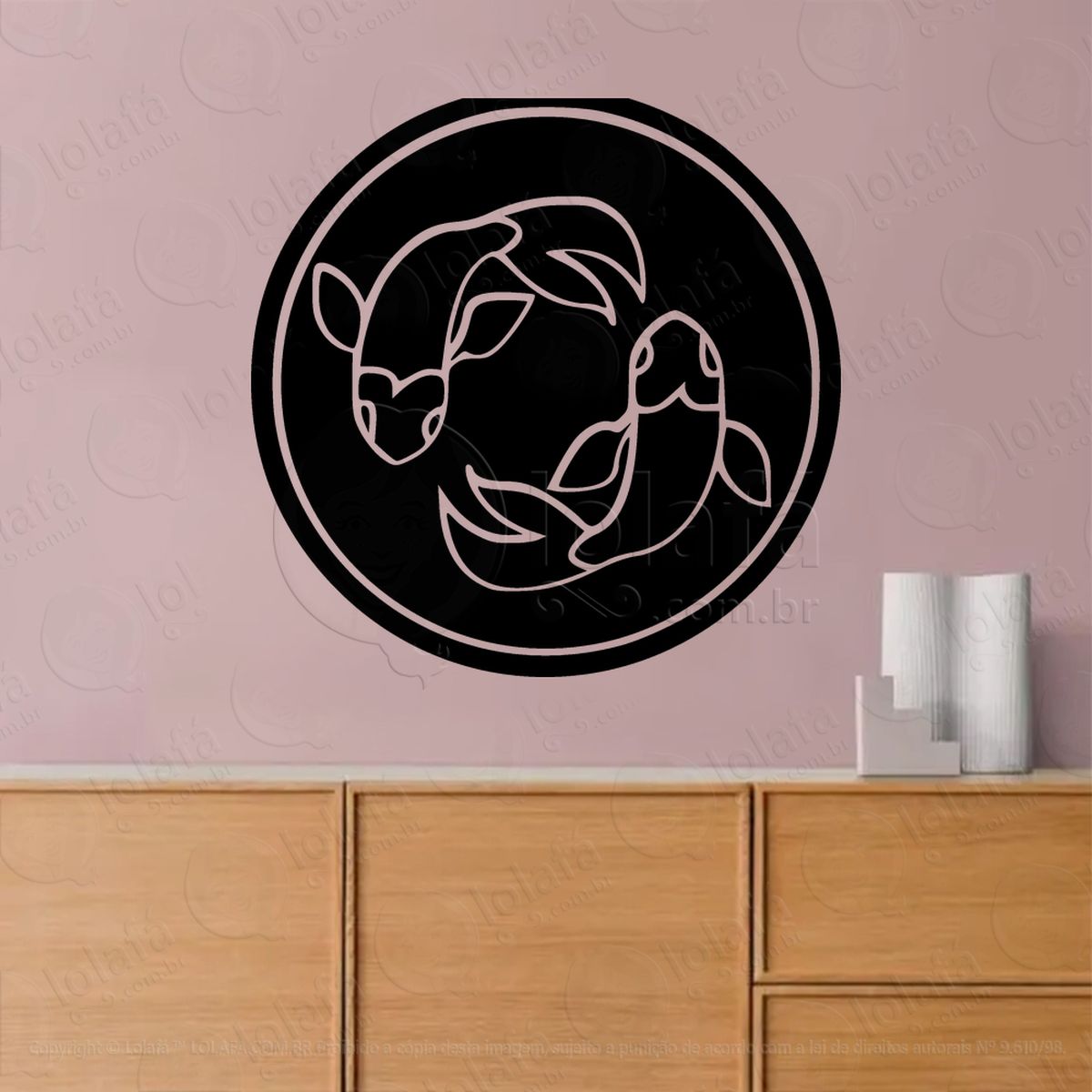 mandala signo de peixes astrologia pisces adesivos para altar ocultista mod:38