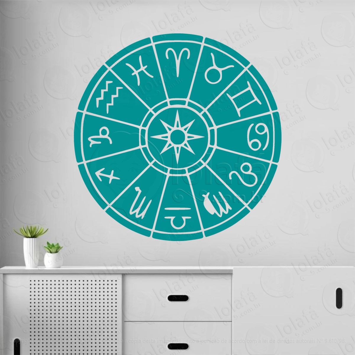 roda símbolos do zodíaco astrologia zodiac wheel adesivos para altar ocultista mod:43