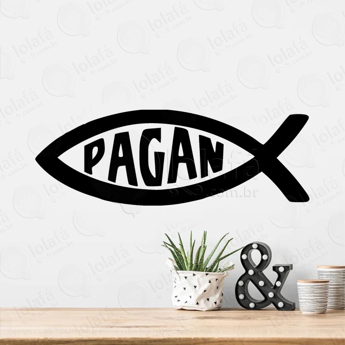 peixe pagão pagan fish adesivos para altar ocultista mod:47