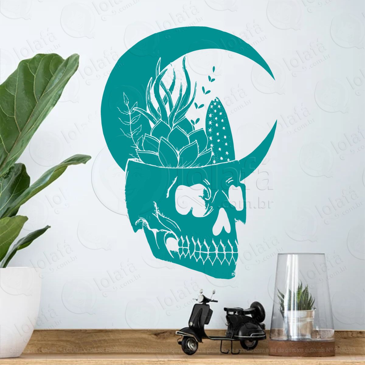 crânio lua milho skull moon corn adesivos para altar ocultista mod:52