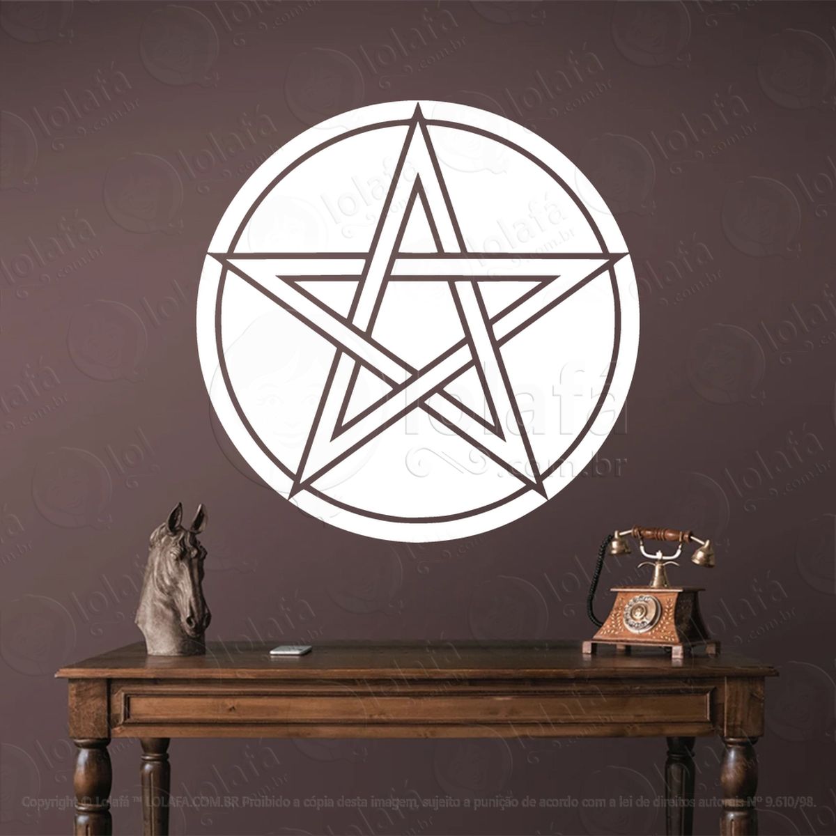 pentáculo pentacle adesivos para altar ocultista mod:53