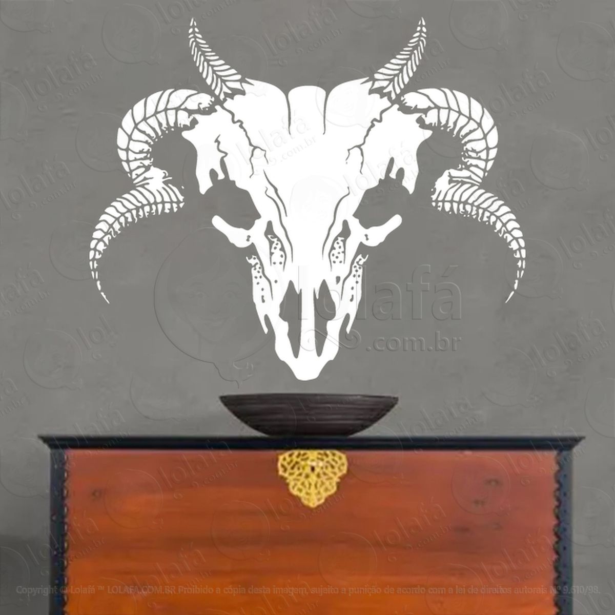 crânio skull adesivos para altar ocultista mod:60