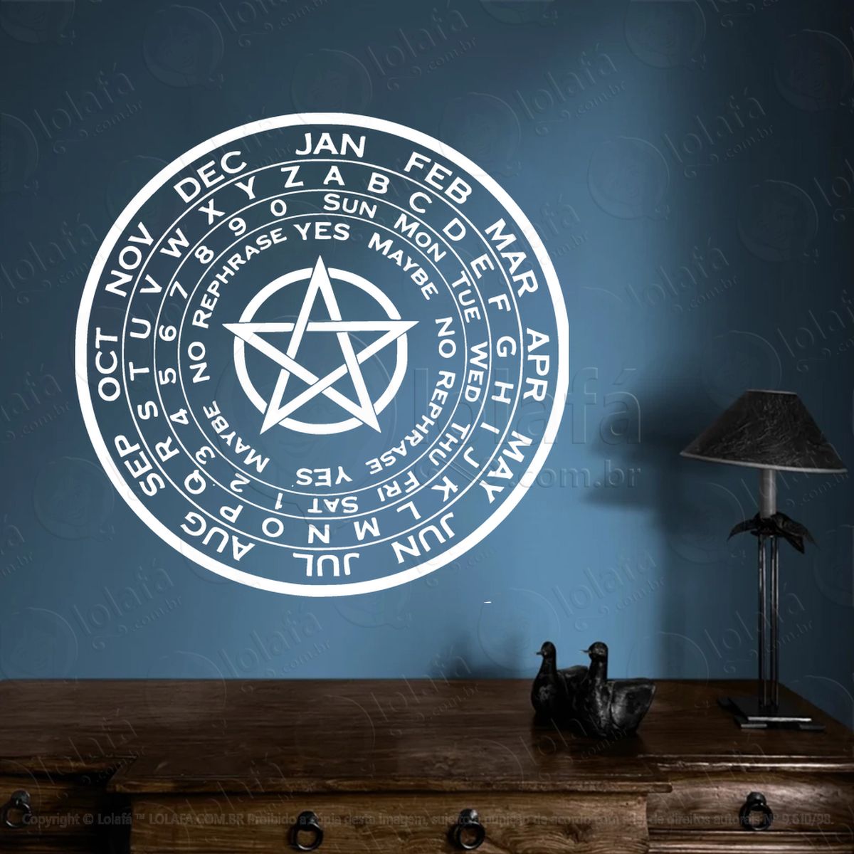placa pêndulo mêses pendulum board months adesivos para altar ocultista mod:94