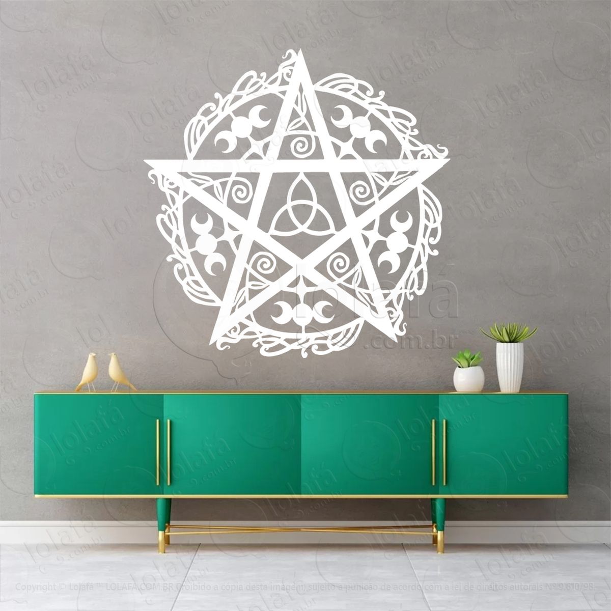 mandala do pentáculo pentacle adesivos para altar ocultista mod:95