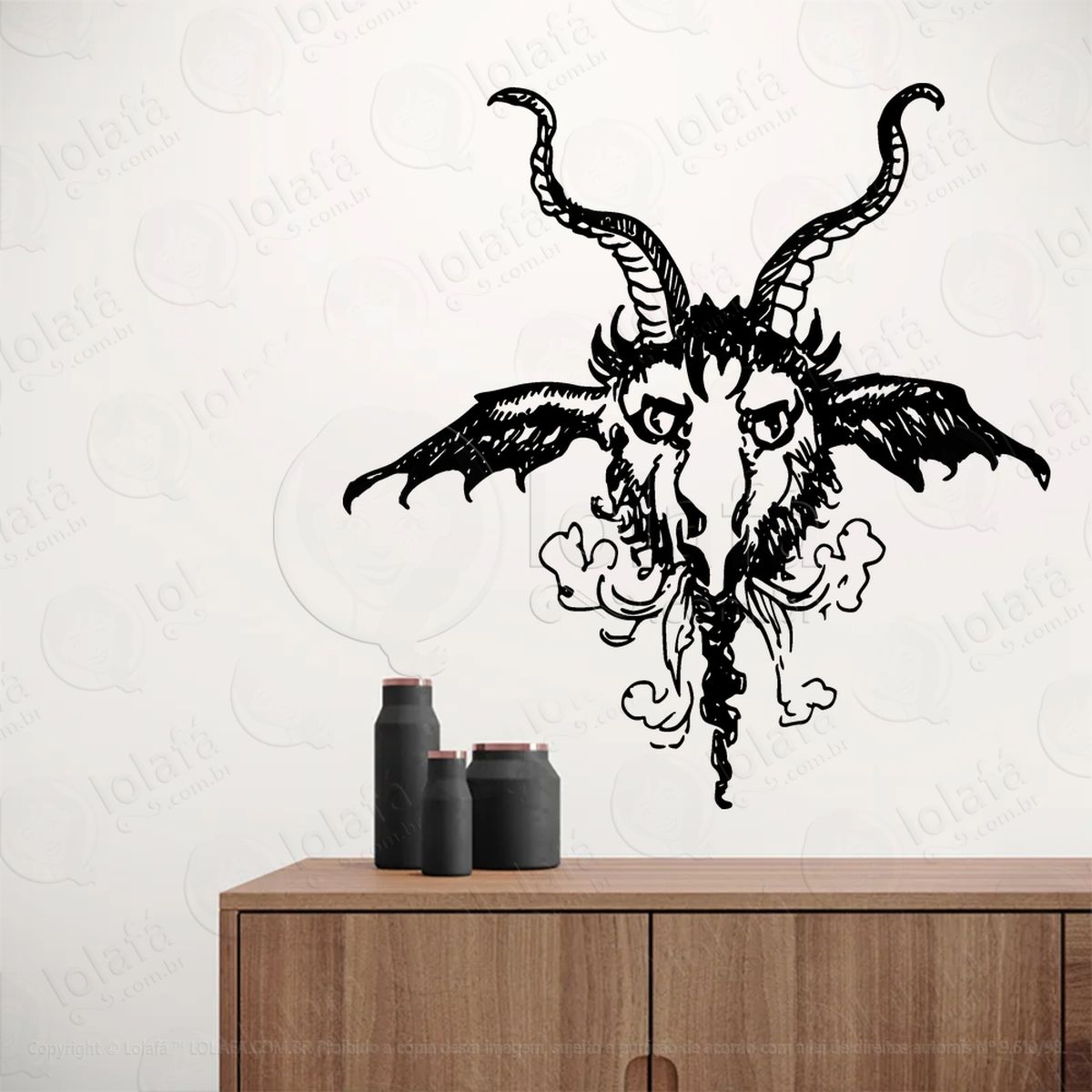 cabra satânica satanic goat adesivos para altar ocultista mod:106