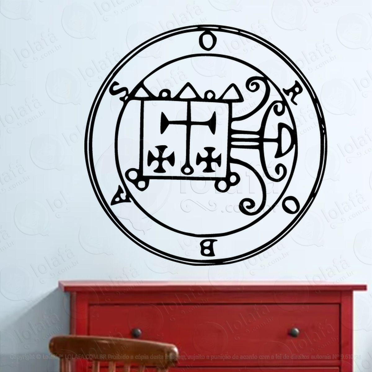 selo de orobas seal of orobas adesivos para altar ocultista mod:107
