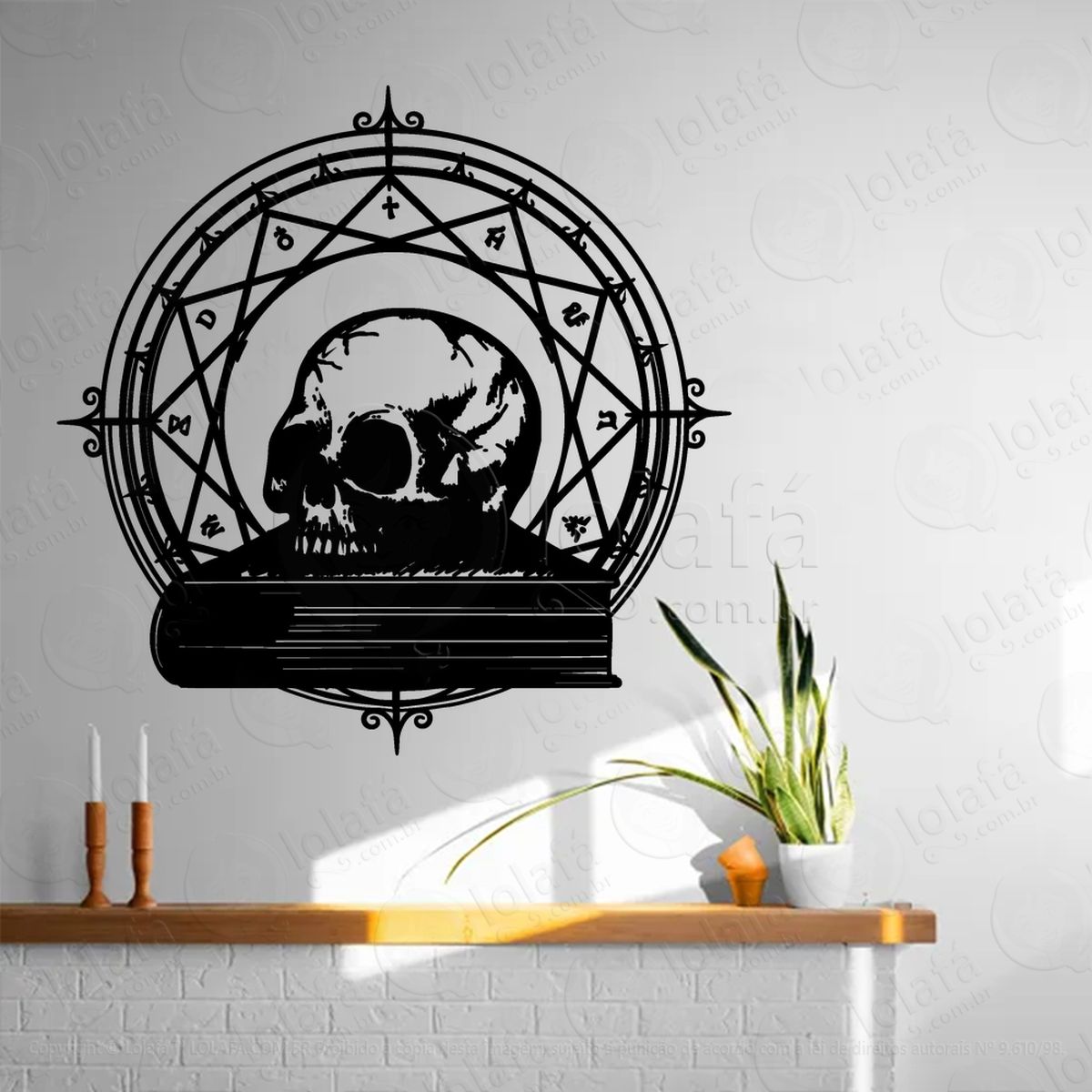 livro da caveira skull book adesivos para altar ocultista mod:109