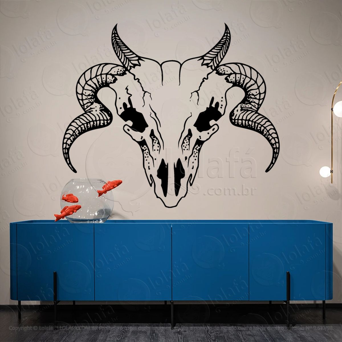 caveira skull adesivos para altar ocultista mod:110