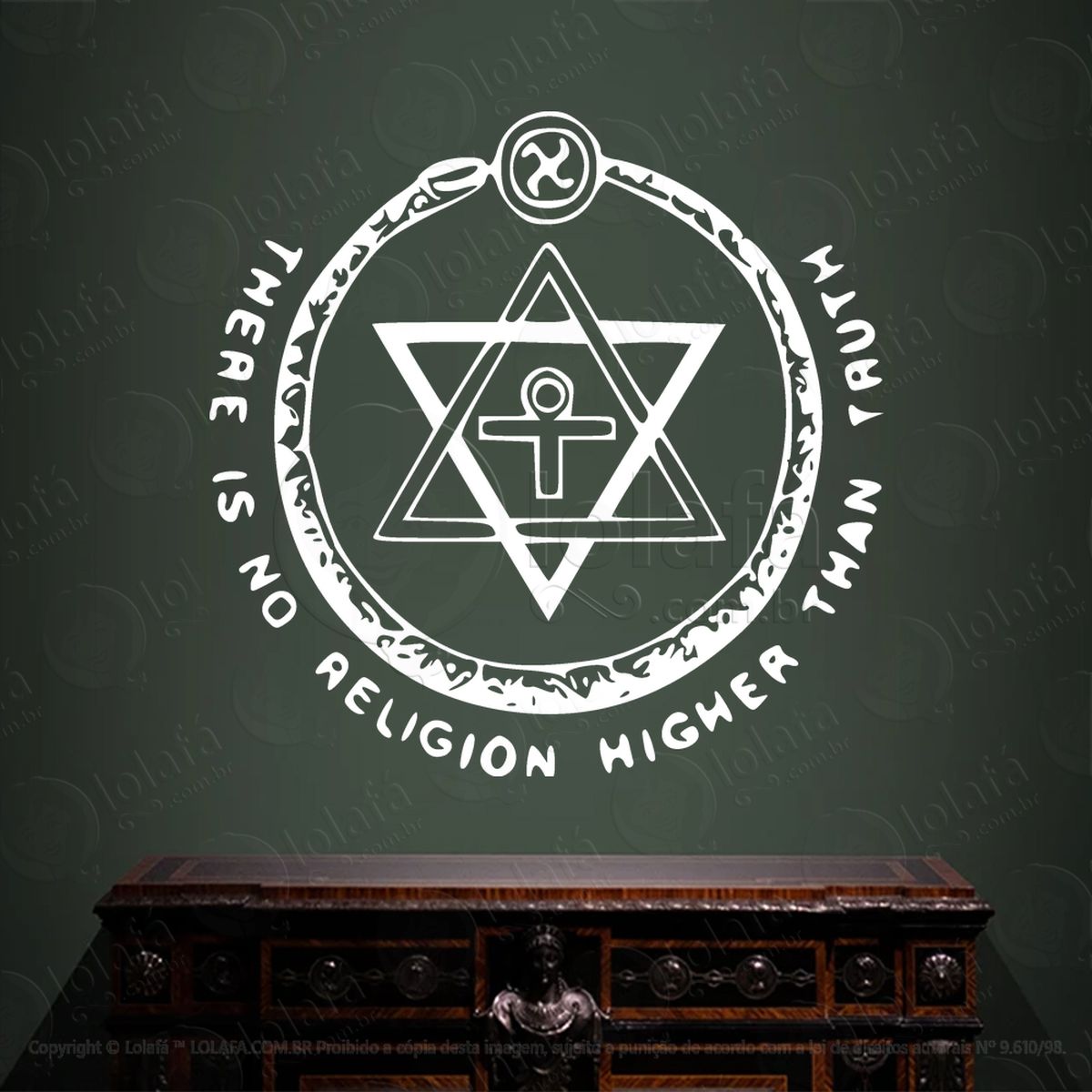 selo da sociedade teosófica theosophical society seal adesivos para altar ocultista mod:118