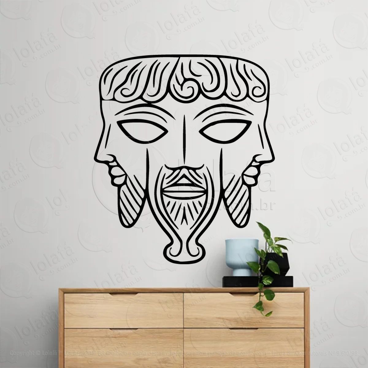 deus de três faces three faced god adesivos para altar ocultista mod:119