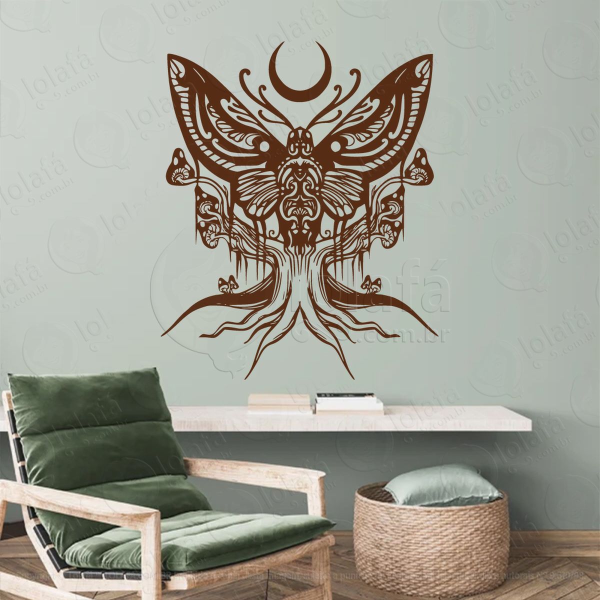 traça de Árvore tree moth adesivos para altar ocultista mod:120