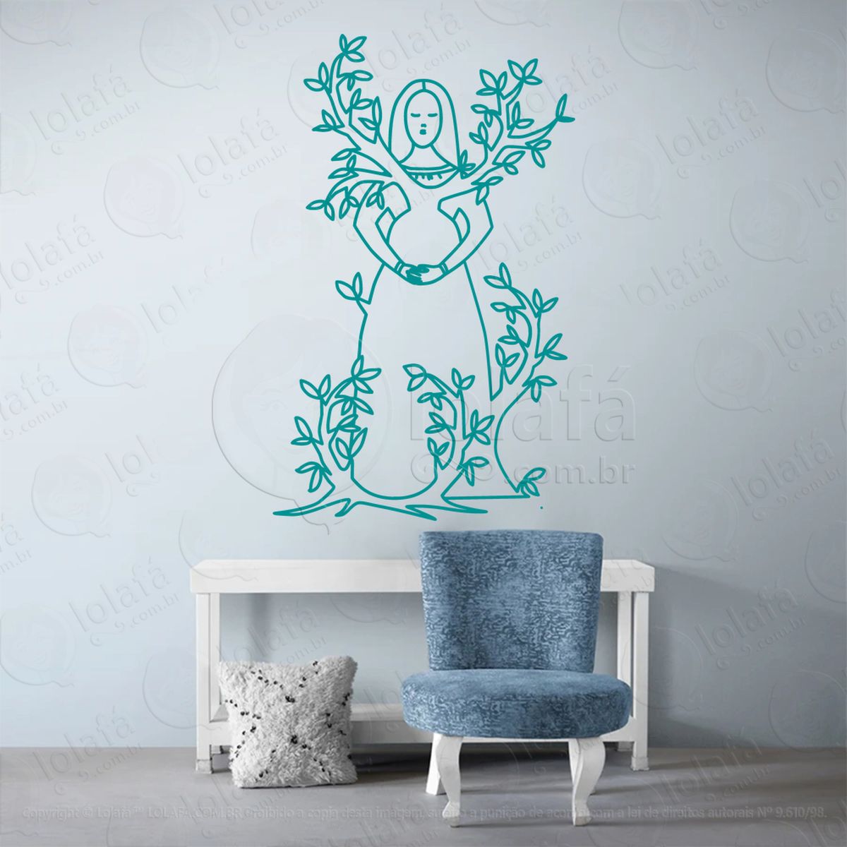 mulher Árvore tree woamn adesivos para altar ocultista mod:122