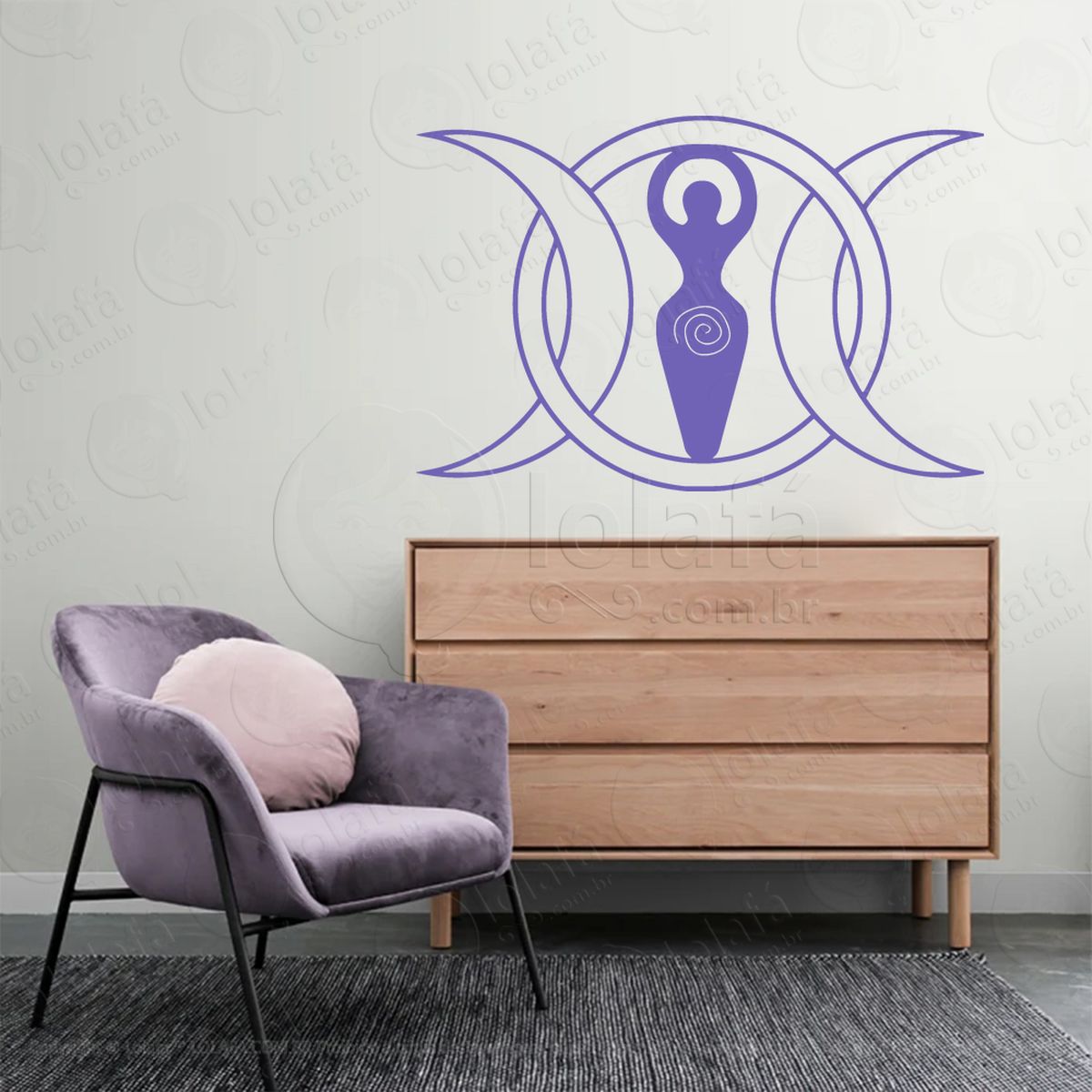 espiral triluna trimoon spiral adesivos para altar ocultista mod:125