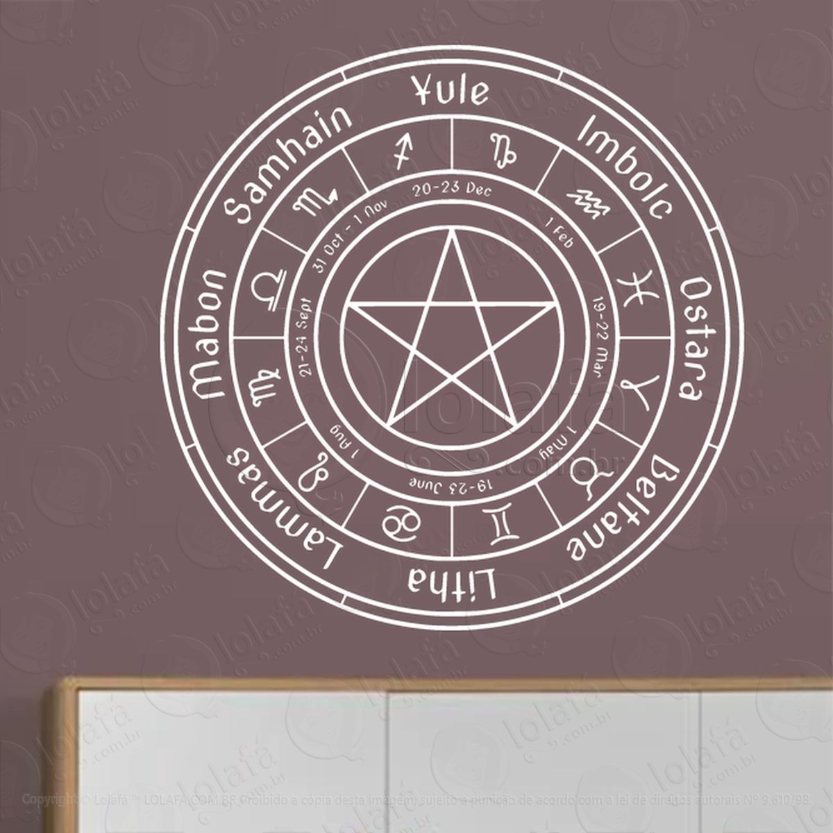 roda do ano wheel of the year adesivos para altar ocultista mod:133